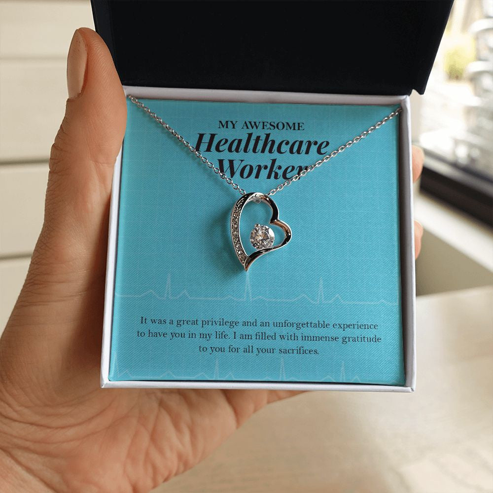 Grateful For Your Sacrifices forever love silver necklace in hand