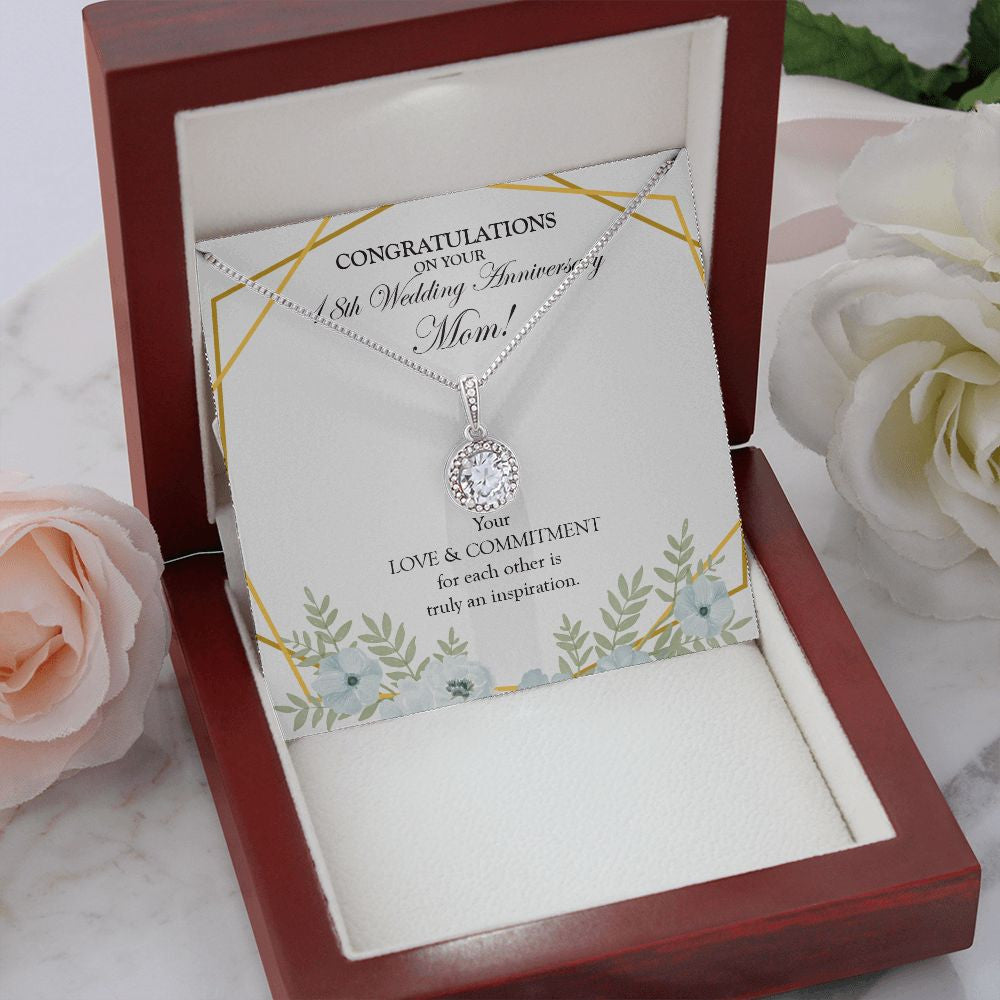 Love And Commitment eternal hope necklace premium led mahogany wood box