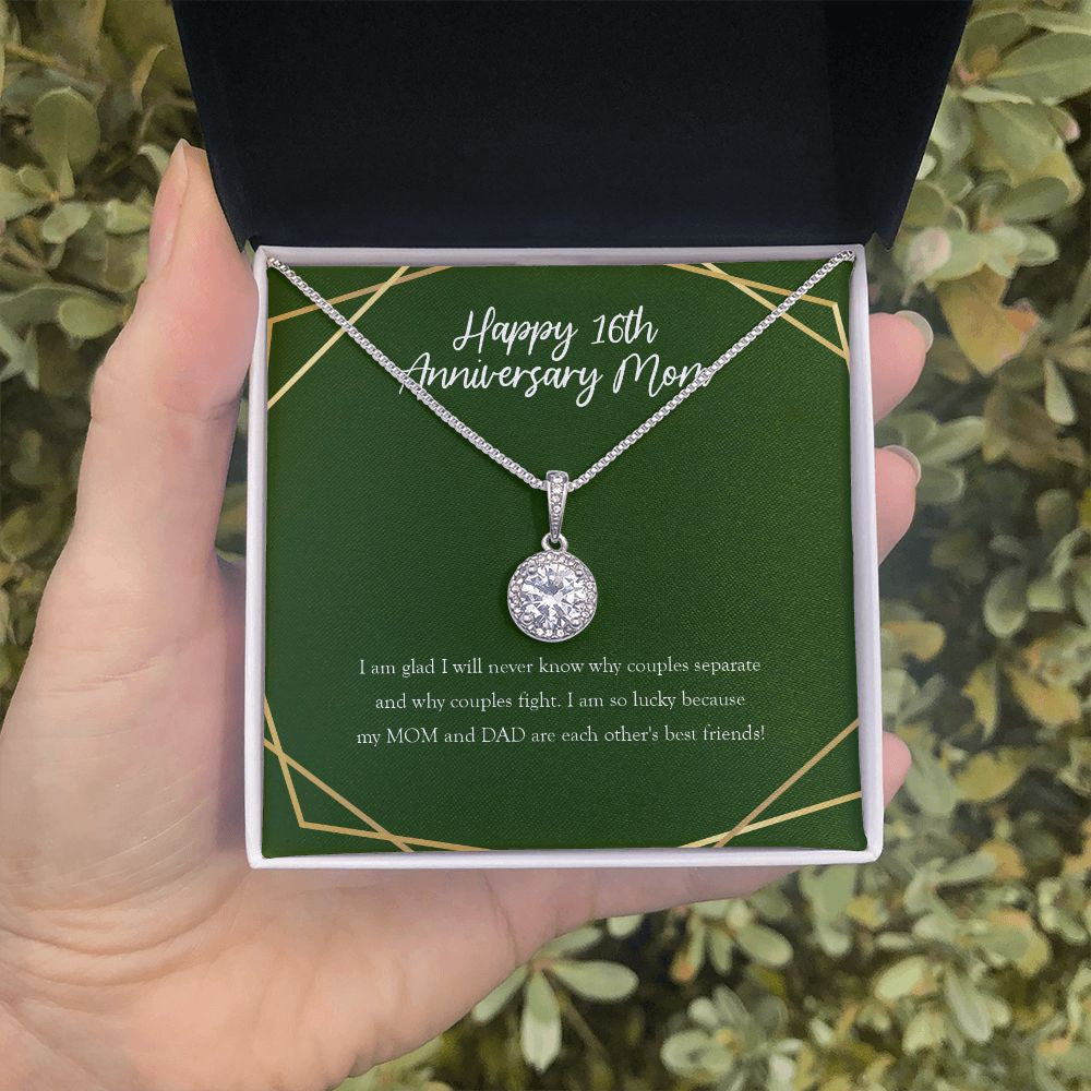 Glad I Will Never Know eternal hope necklace in hand