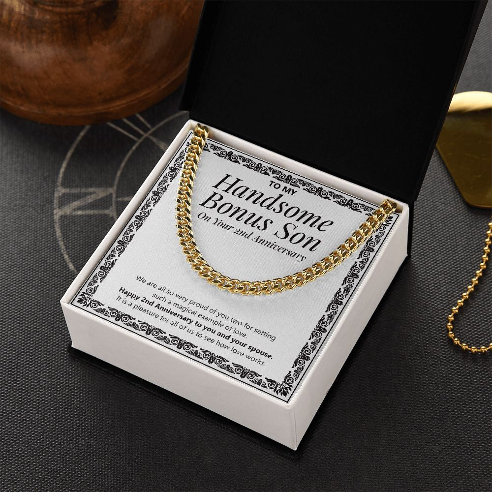 We Are All So Proud cuban link chain gold box side view