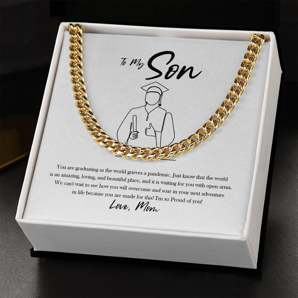Overcome And Soar cuban link chain gold standard box