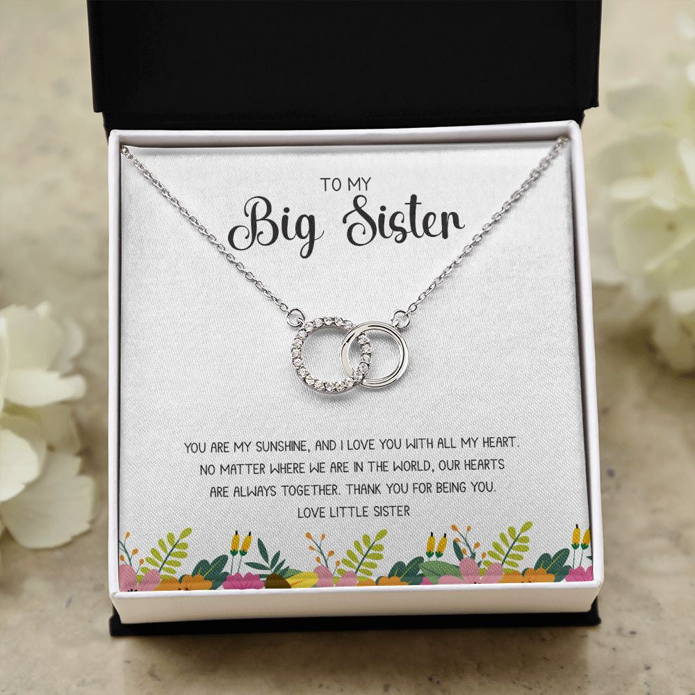 All My Heart double circle necklace close up