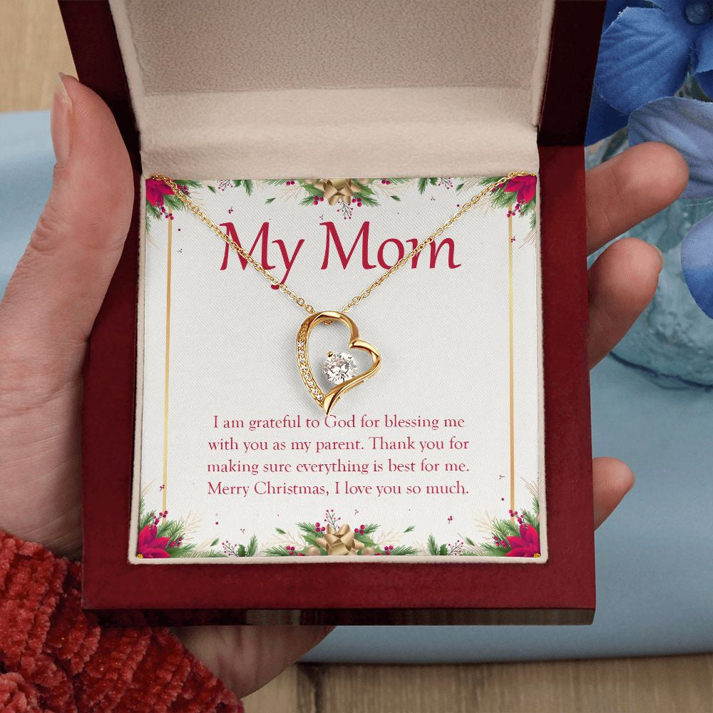 Blessing Me With A Parent forever love gold pendant led luxury box in hand