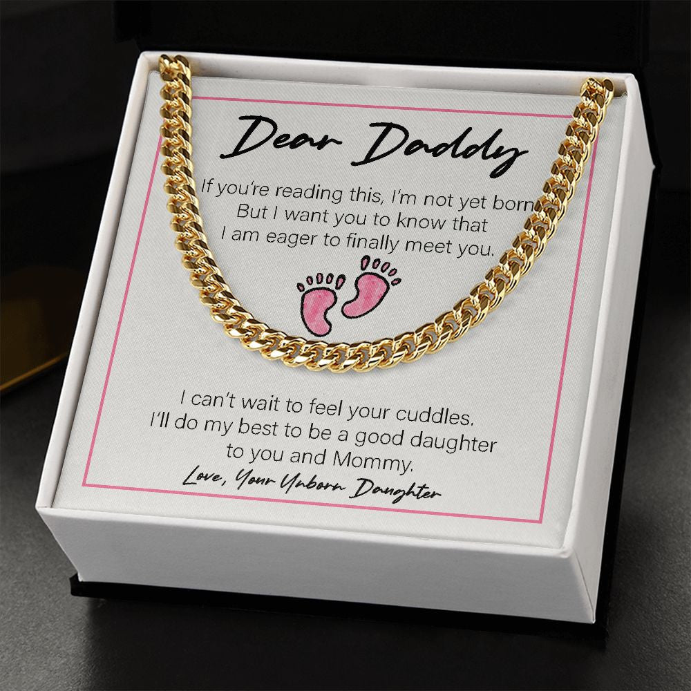 Eager To Finally Meet You cuban link chain gold standard box