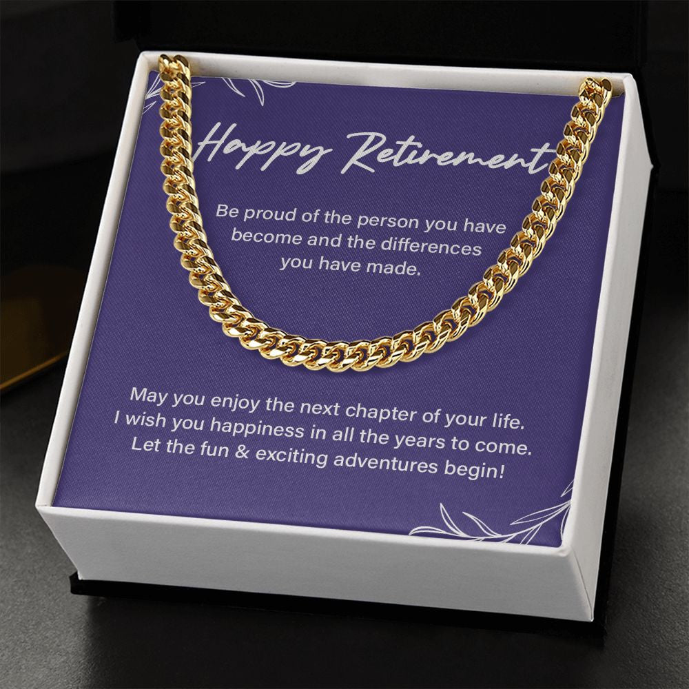 Next Chapter Of Your Life cuban link chain gold standard box