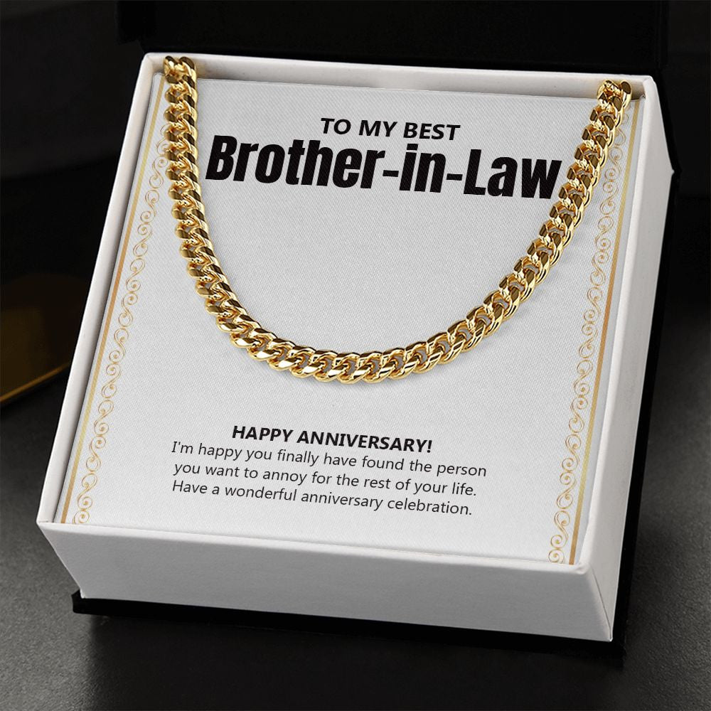 Person To Annoy For Life cuban link chain gold standard box
