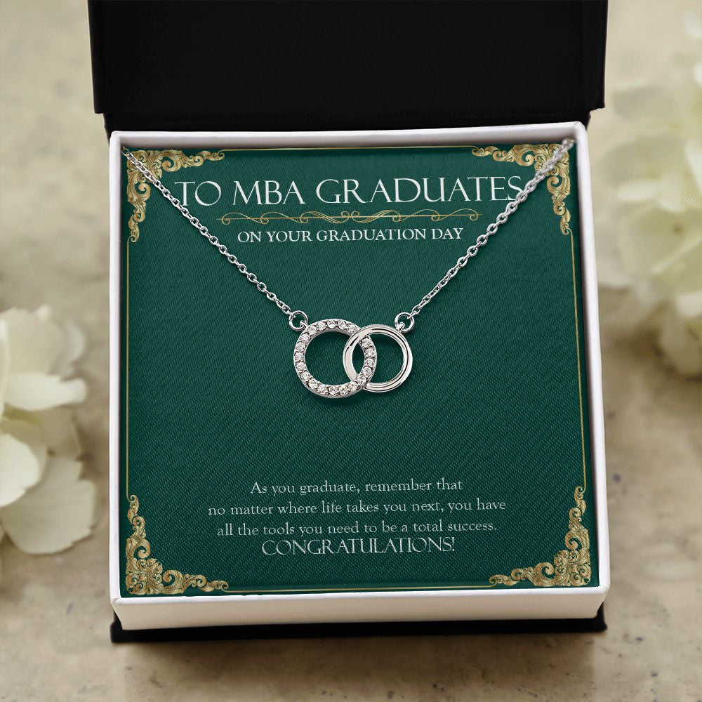 A Total Success double circle necklace close up