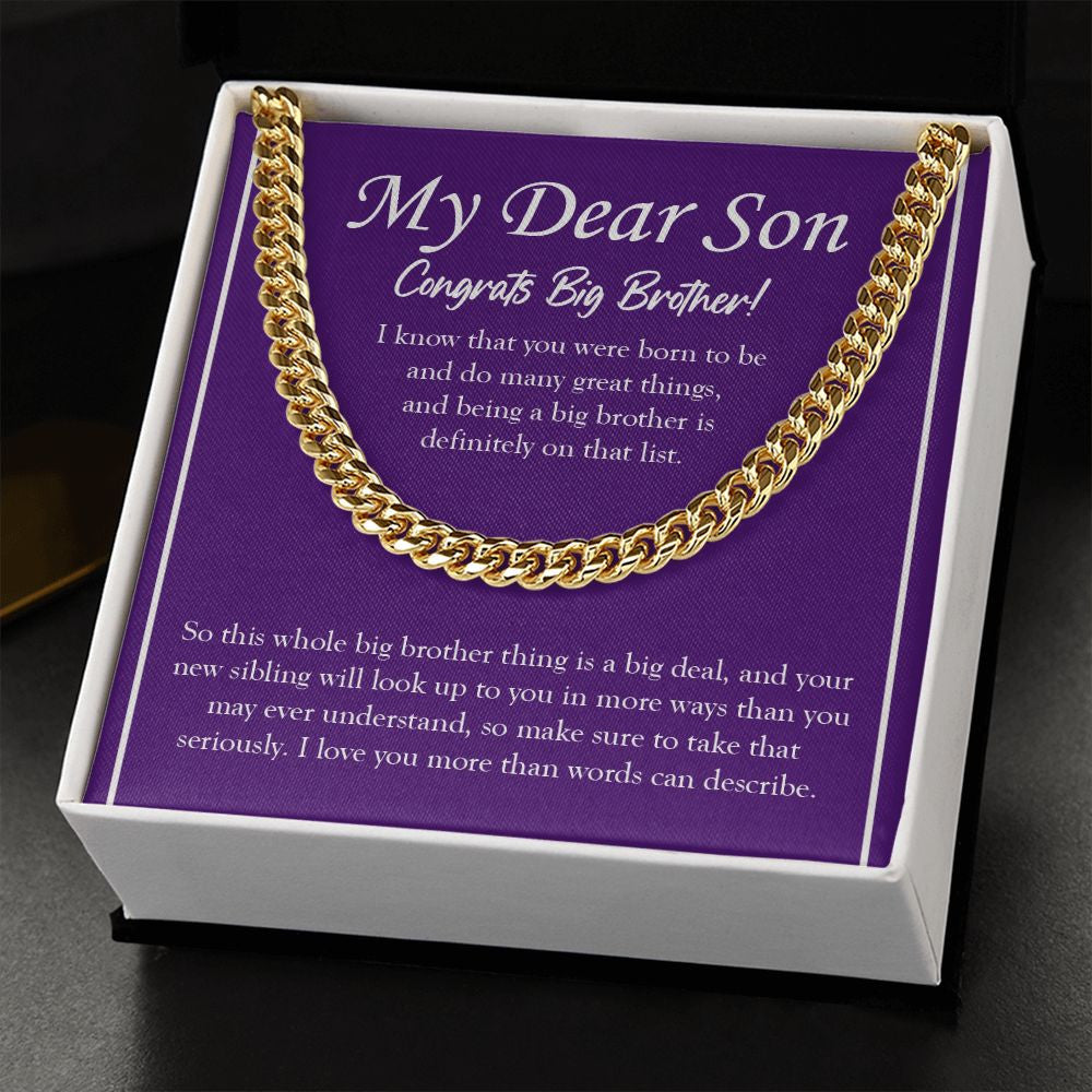 Definitely On That List cuban link chain gold standard box