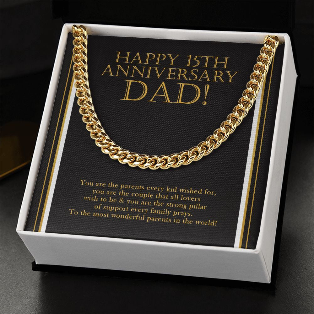 Strong Pillar Of Support cuban link chain gold standard box