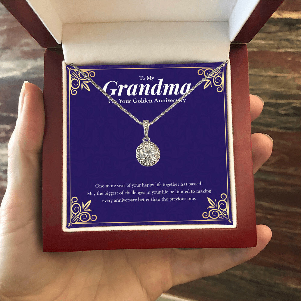 One Happy Life Together eternal hope necklace luxury led box hand holding