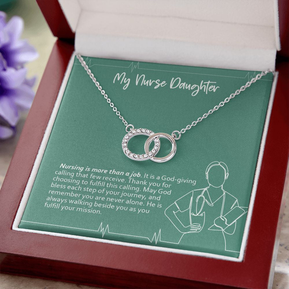 God-giving Calling double circle necklace luxury led box close up