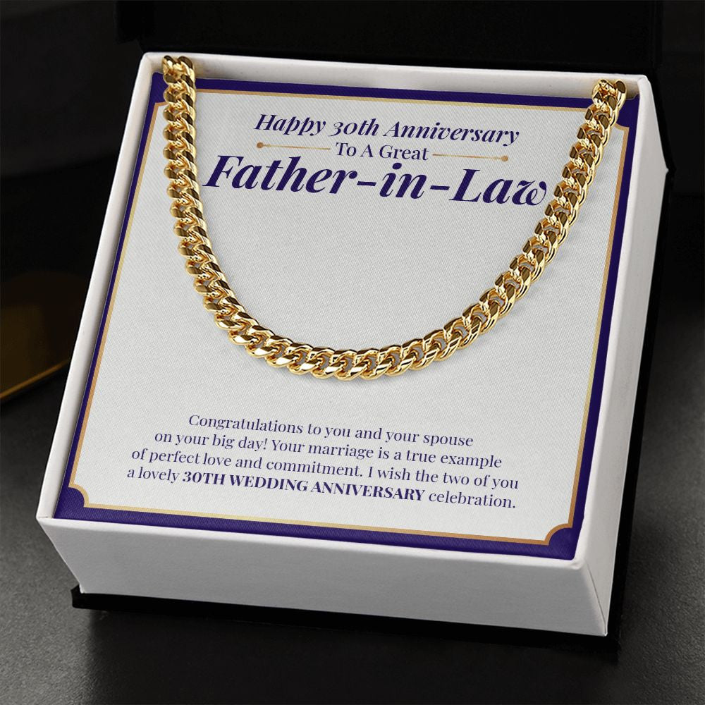 Example Of Perfect Love cuban link chain gold standard box