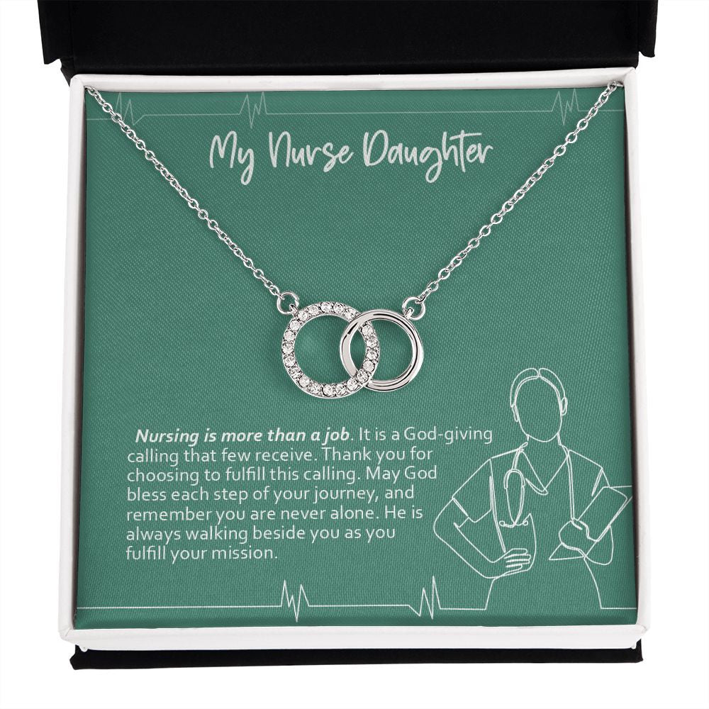 God-giving Calling double circle necklace front