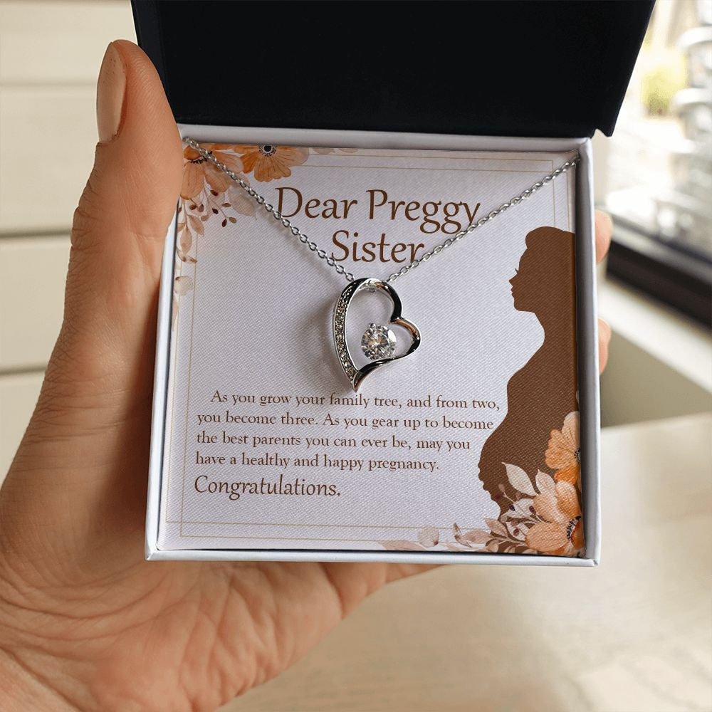 A Family Of Three forever love silver necklace in hand