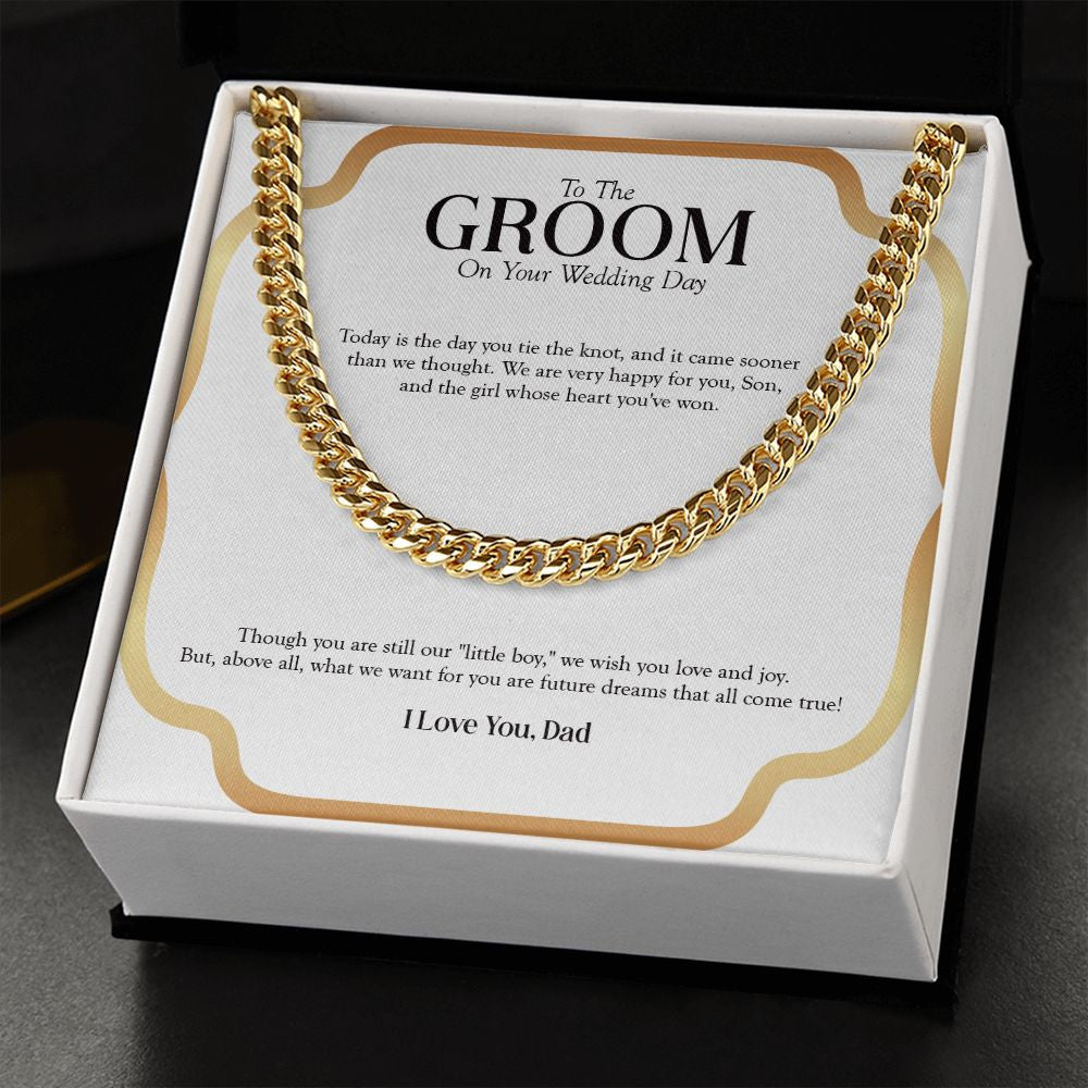 Future Dreams cuban link chain gold standard box