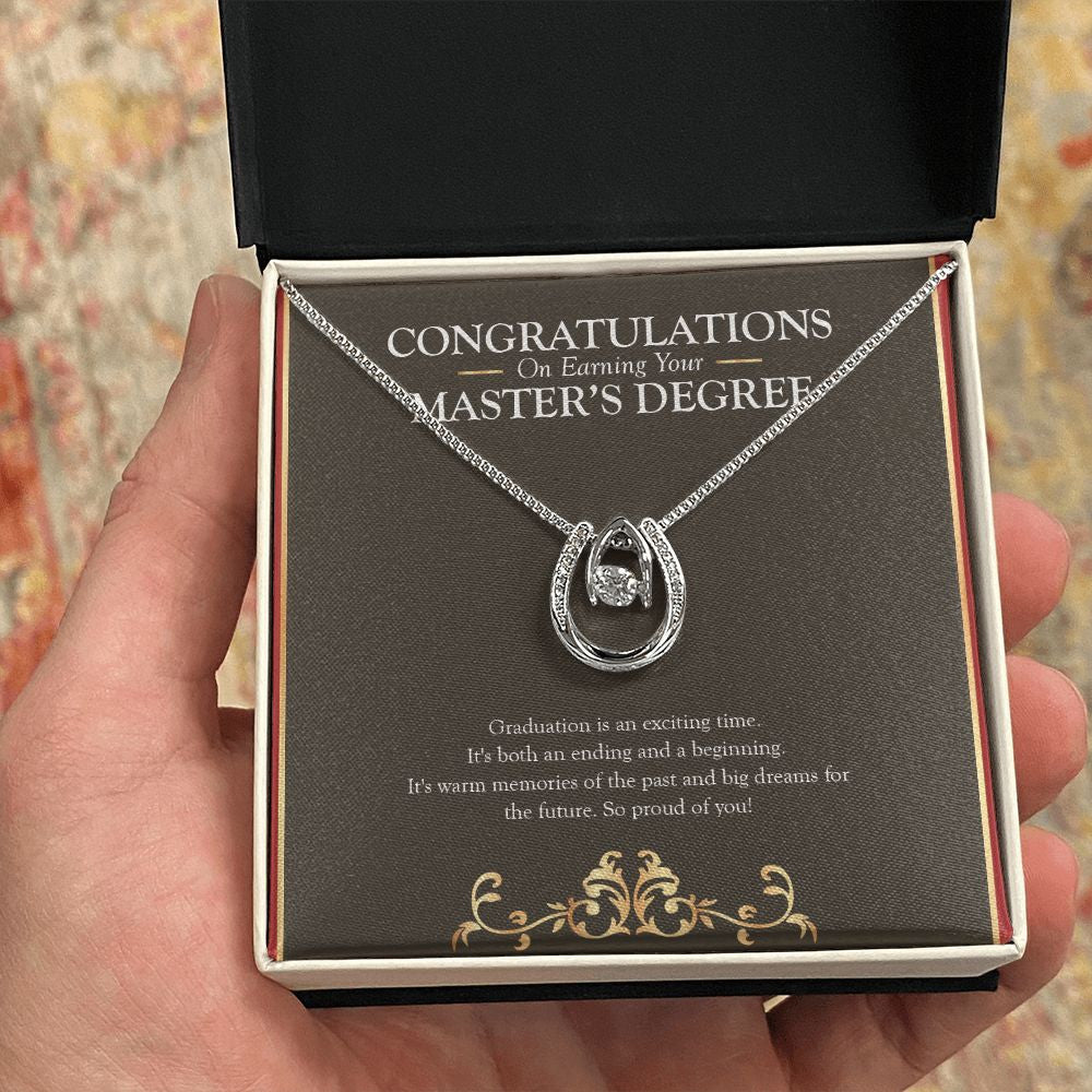 Big Dreams For The Future horseshoe necklace in hand