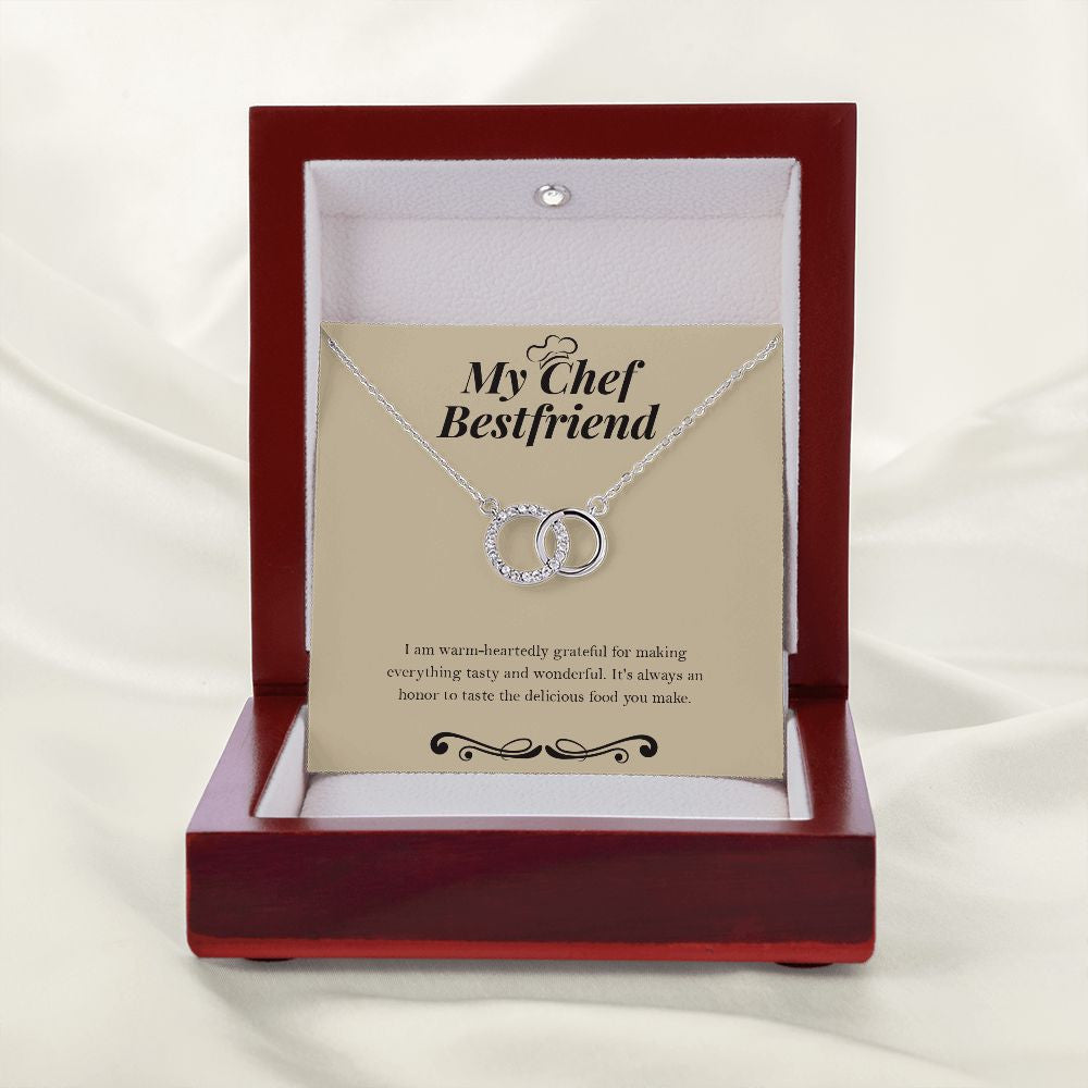 Delicious Food You Make double circle necklace premium led mahogany wood box