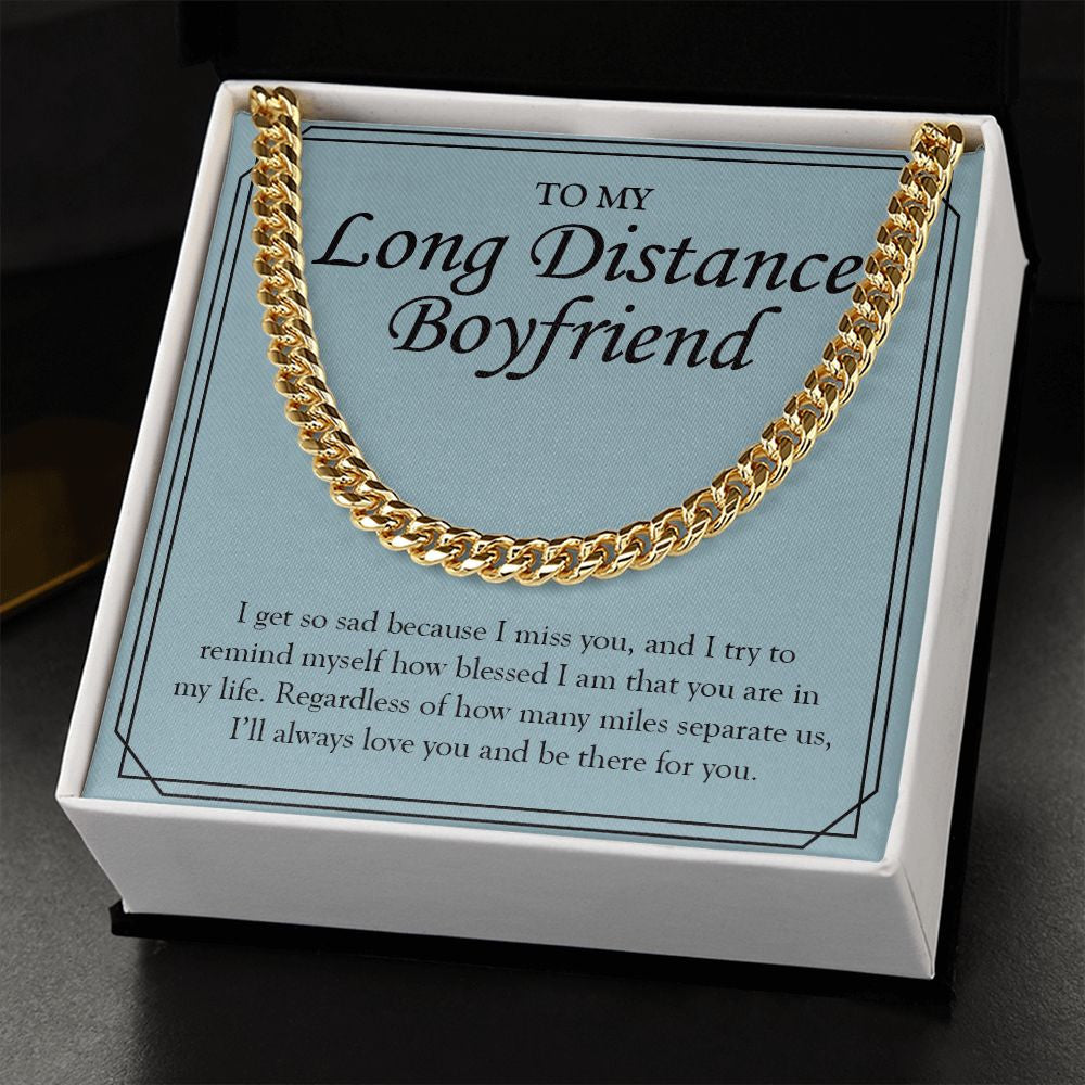 Always Be There For You cuban link chain gold standard box