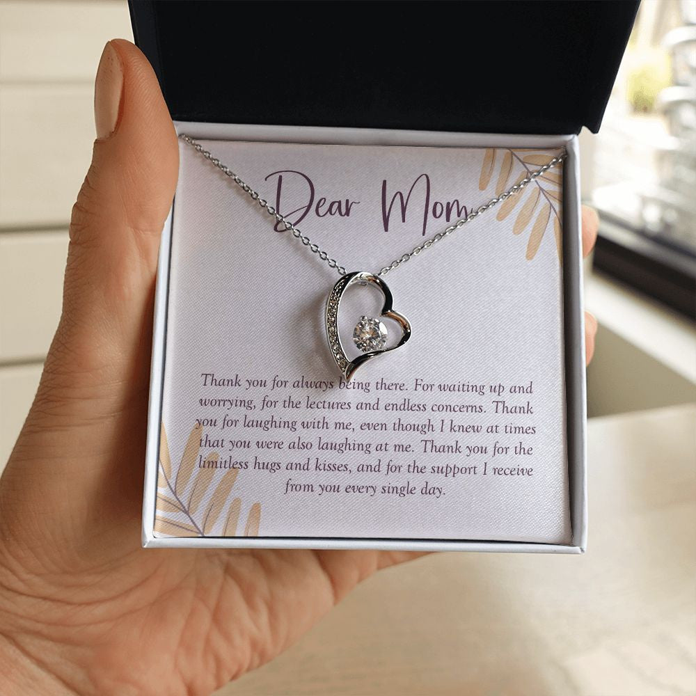 Lectures and Concerns forever love silver necklace in hand