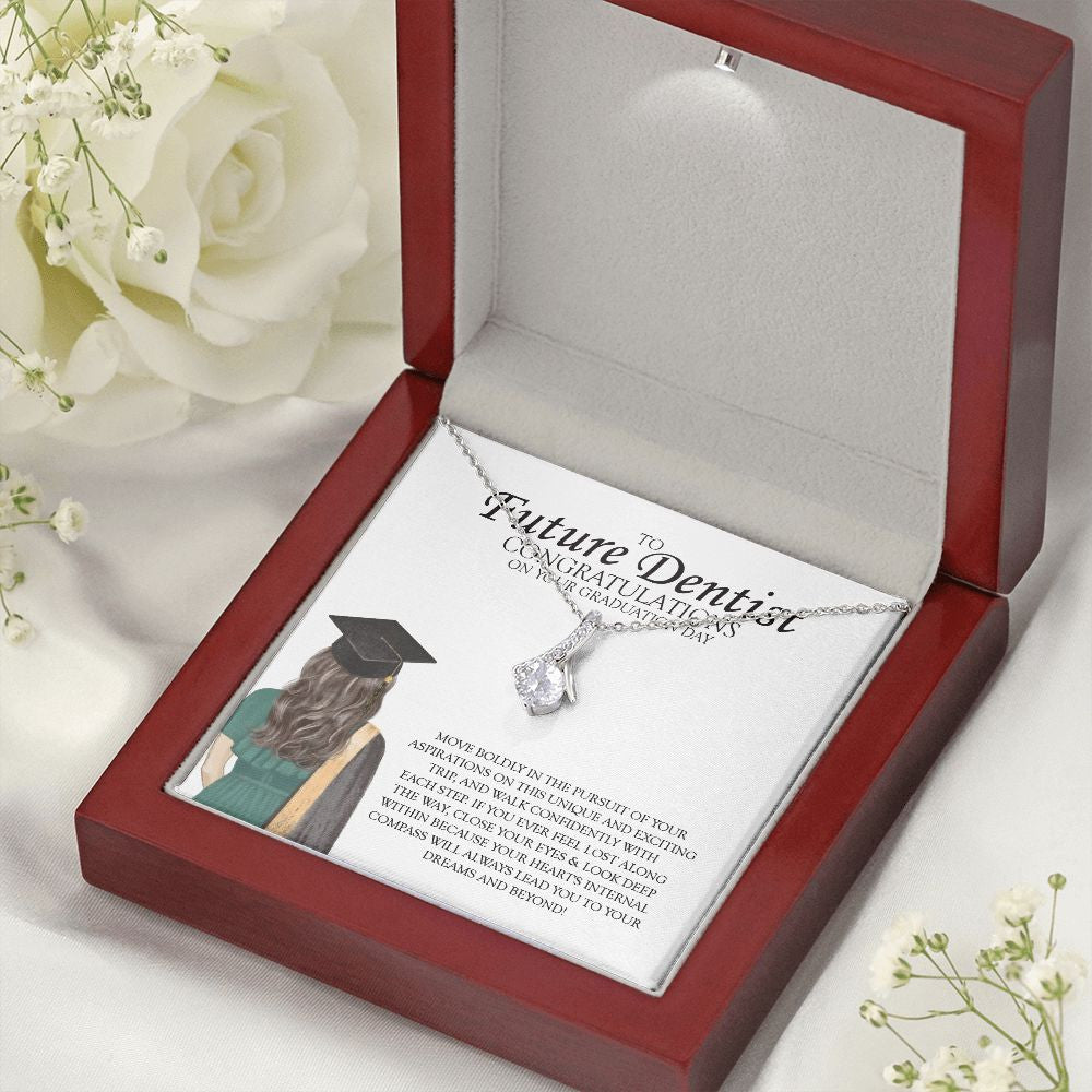 Move Boldly alluring beauty necklace premium led mahogany wood box