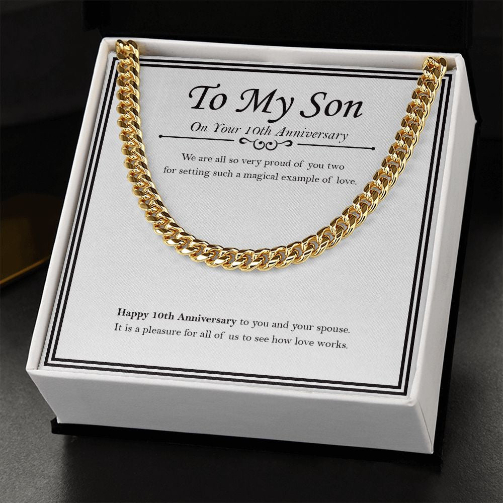 Setting A Magical Example cuban link chain gold standard box