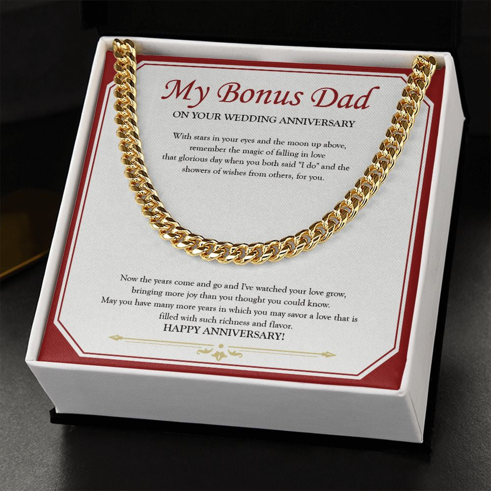 Magic Of Falling In Love cuban link chain gold standard box