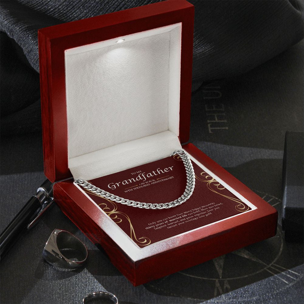 Only You Can Know How cuban link chain silver premium led mahogany wood box