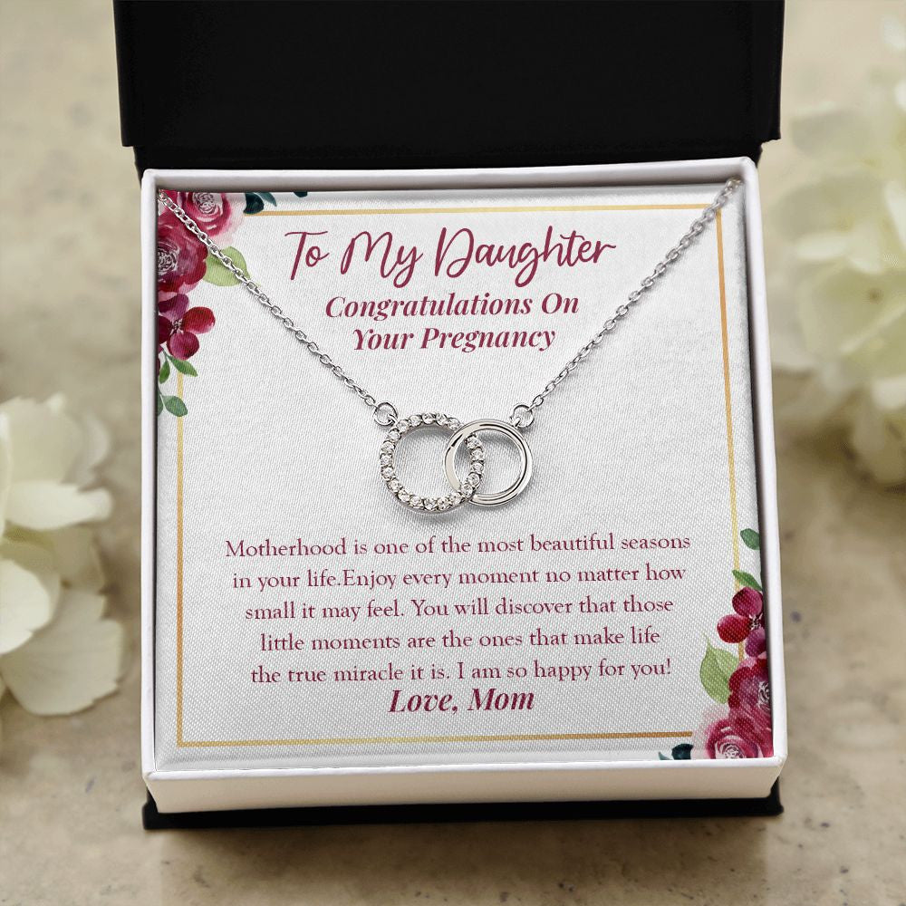 The Most Beautiful Season double circle necklace close up