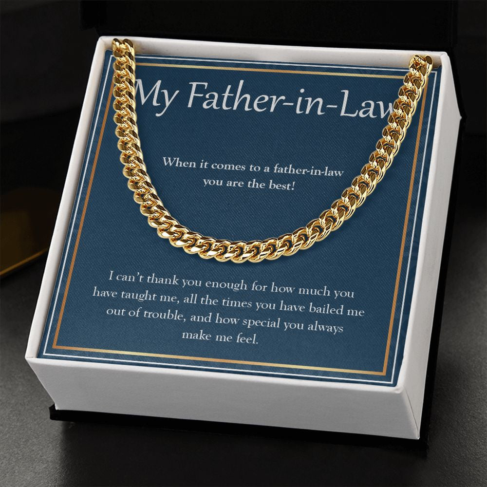 You Are The Best cuban link chain gold standard box