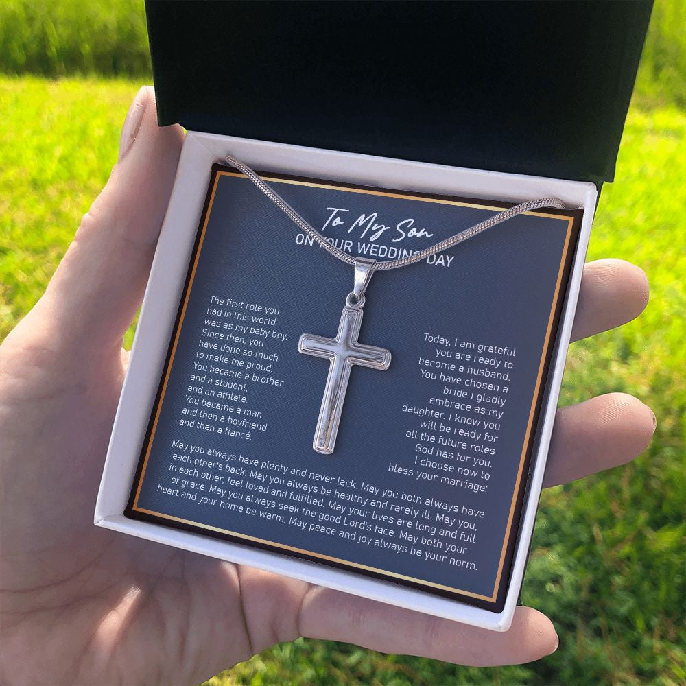 Bless Your Marriage stainless steel cross standard box on hand