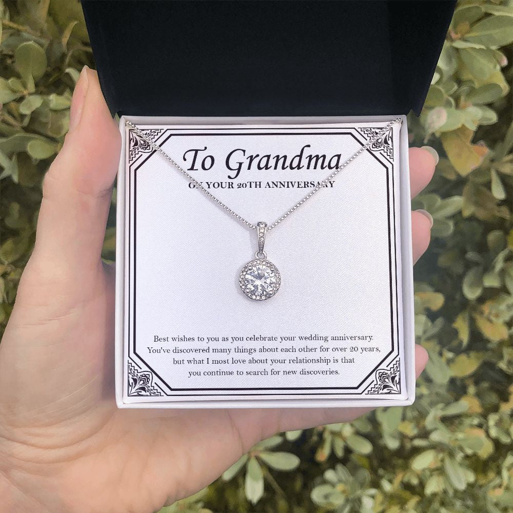 New Discoveries Each Years eternal hope necklace in hand