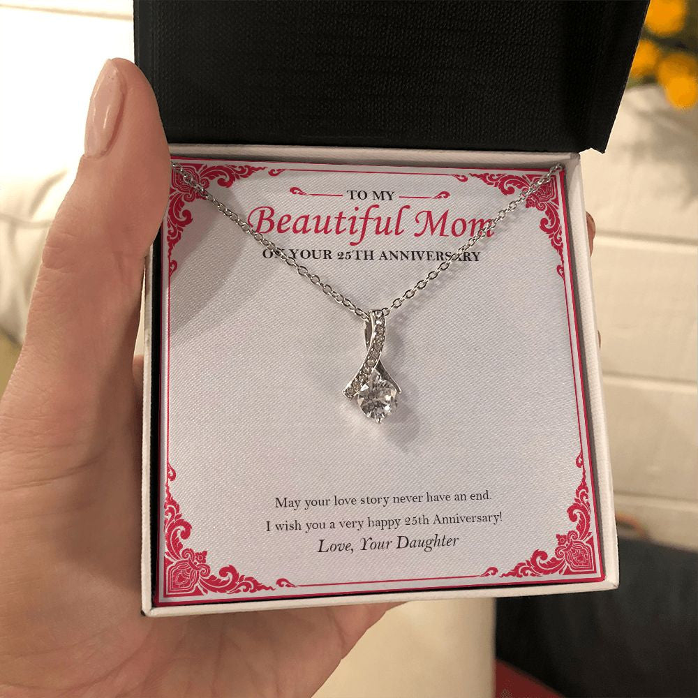 Love Story Never End alluring beauty necklace in hand