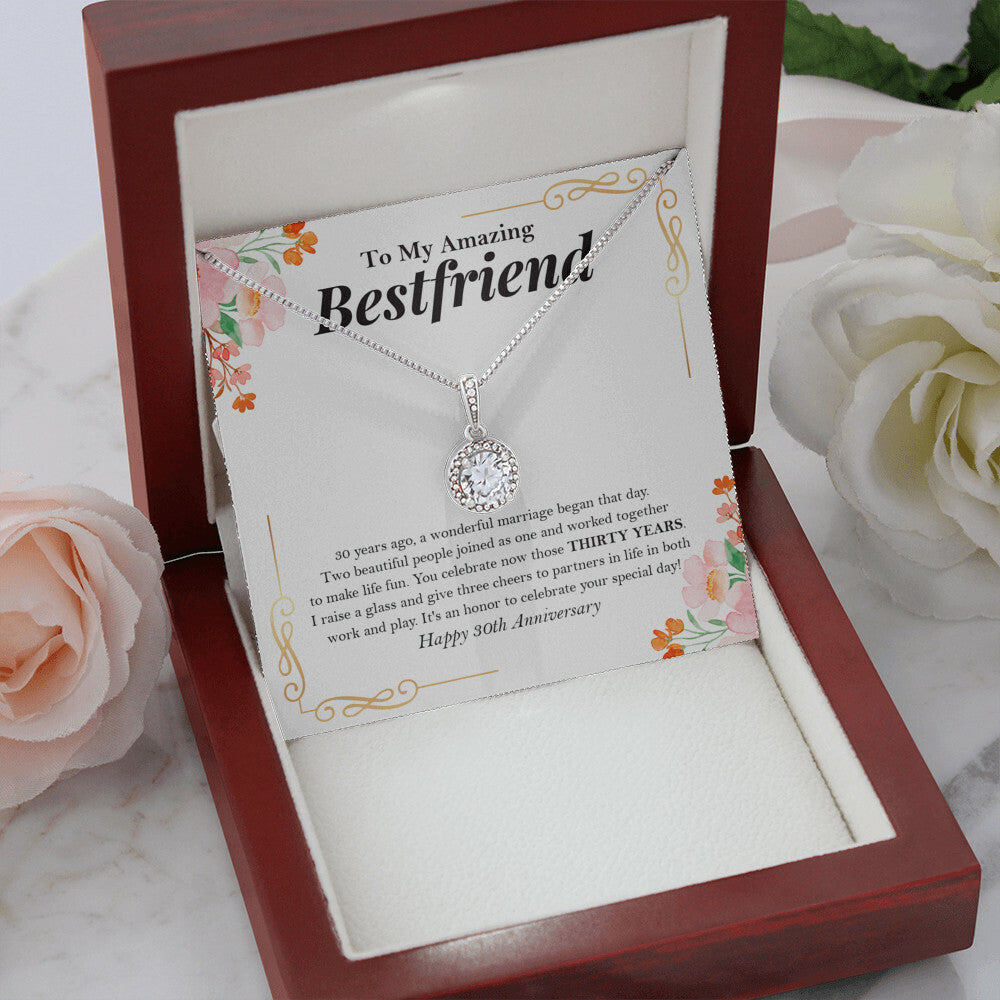 Golden Couple eternal hope necklace premium led mahogany wood box