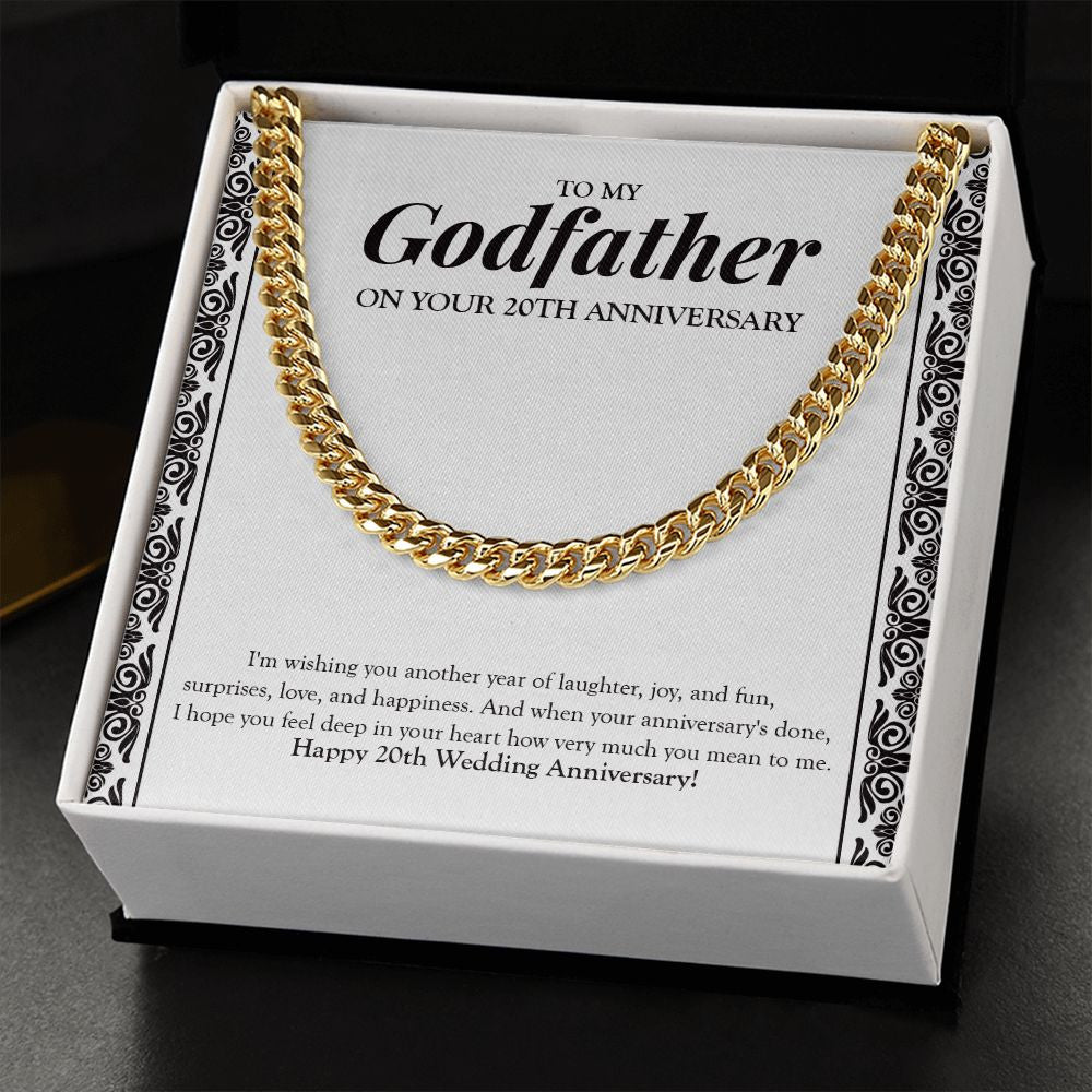 Another Year Of Joy cuban link chain gold standard box