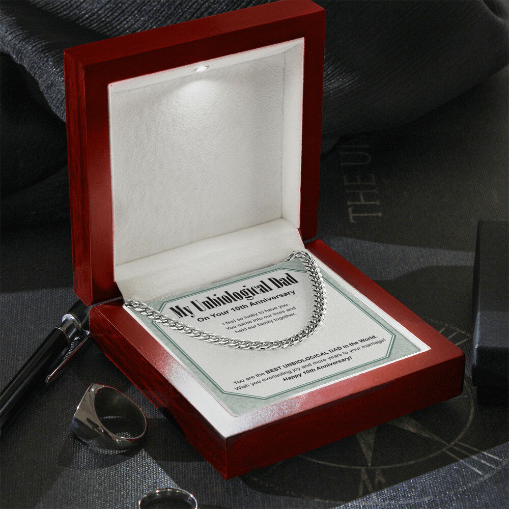 The Best In The World cuban link chain silver premium led mahogany wood box