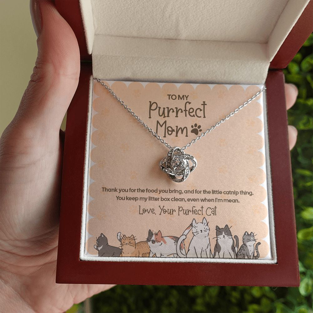 Even When I'm Mean love knot necklace luxury led box hand holding