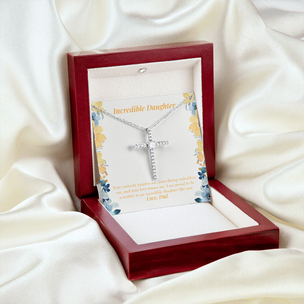 Your Love Warms Me cz cross pendant luxury led silky shot