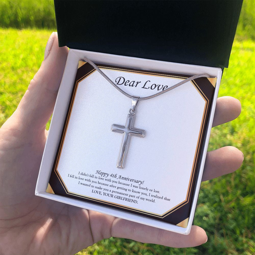 I Was Lonely Or Lost stainless steel cross standard box on hand