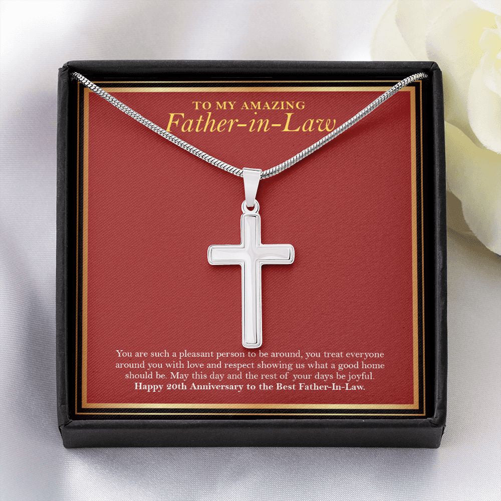 Such A Pleasant Person stainless steel cross yellow flower