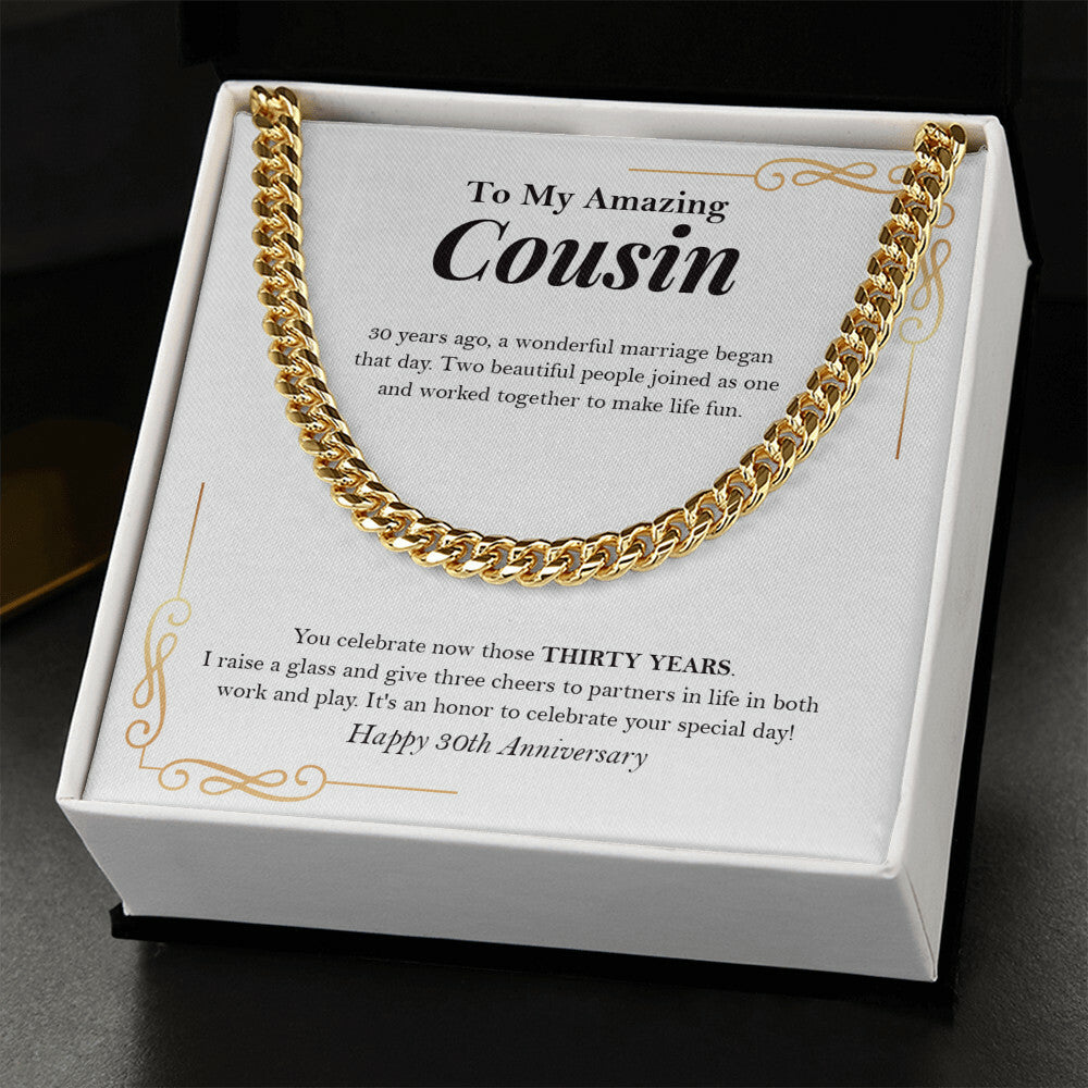 Raise A Glass cuban link chain gold standard box