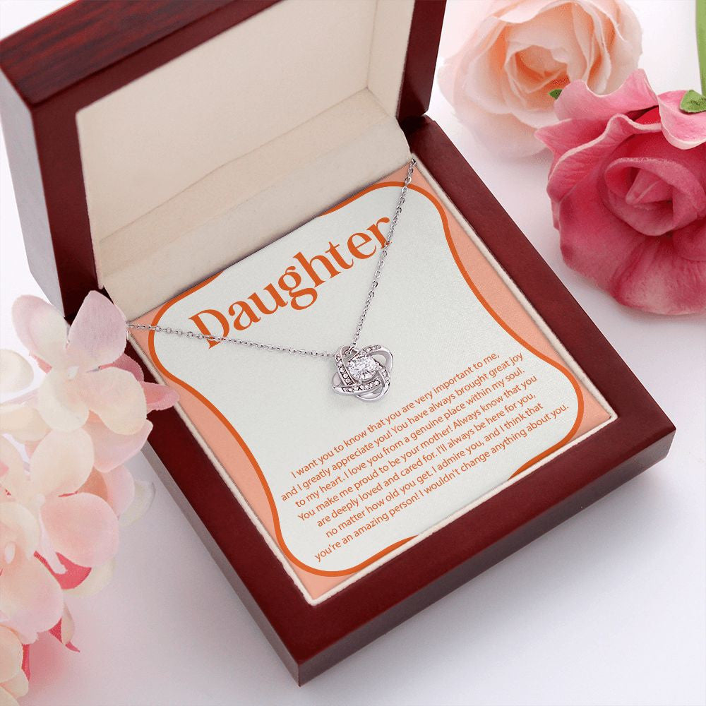 Always be Here love knot pendant luxury led box red flowers