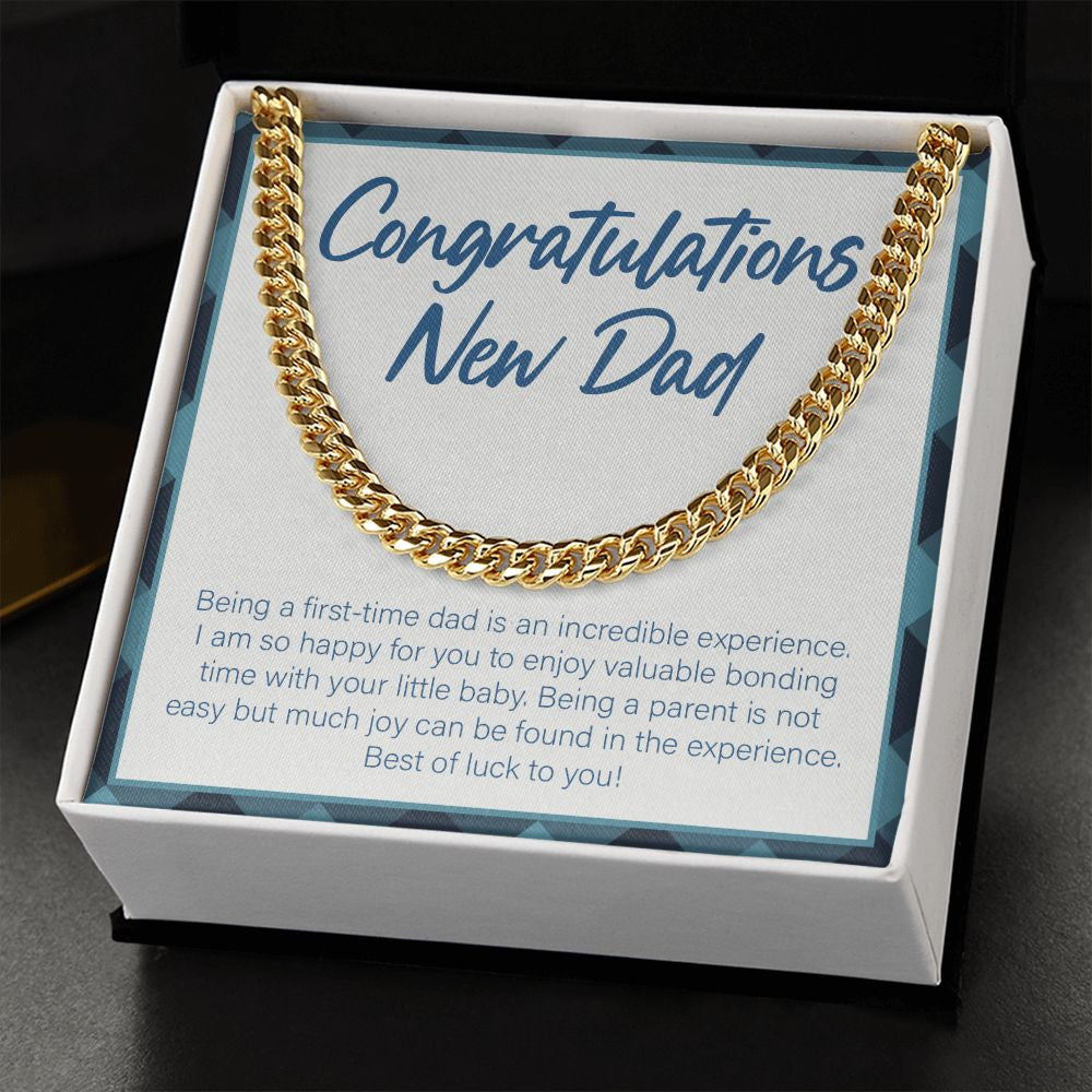 Enjoy Valuable Bonding Time cuban link chain gold standard box