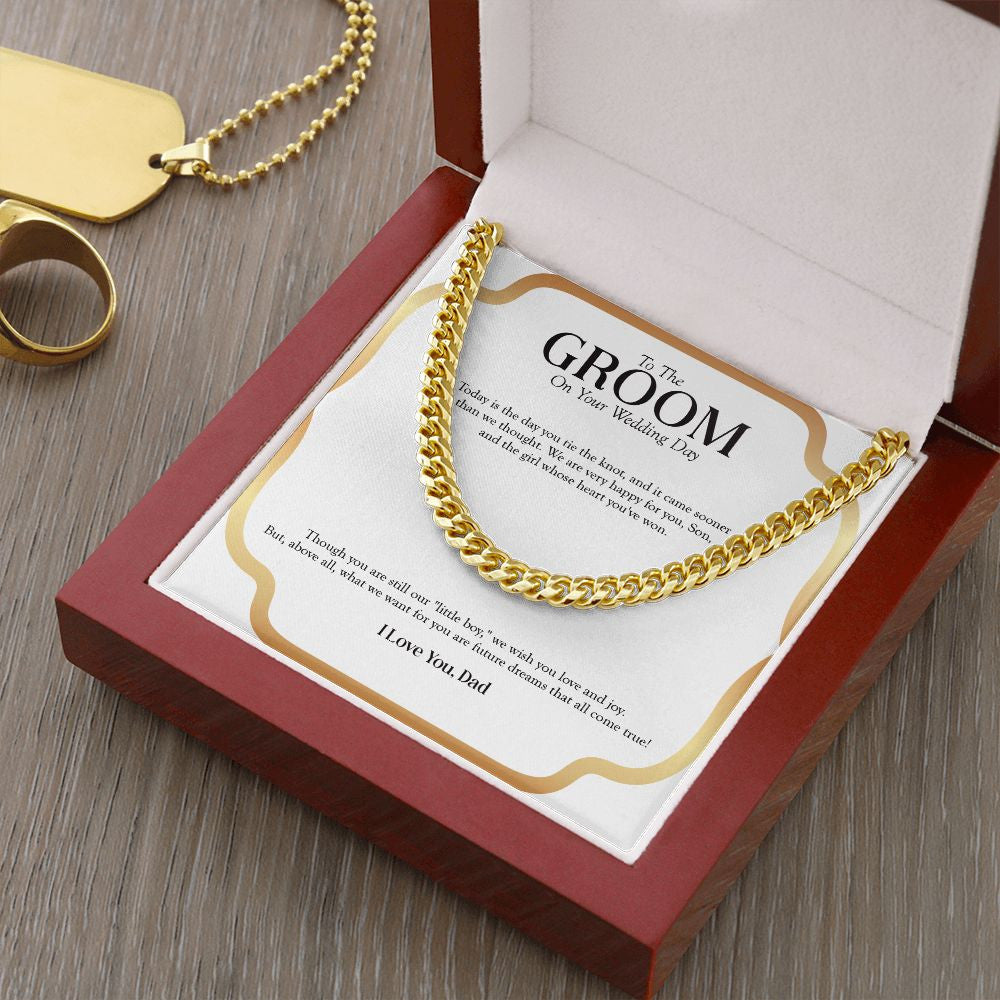 Future Dreams cuban link chain gold luxury led box