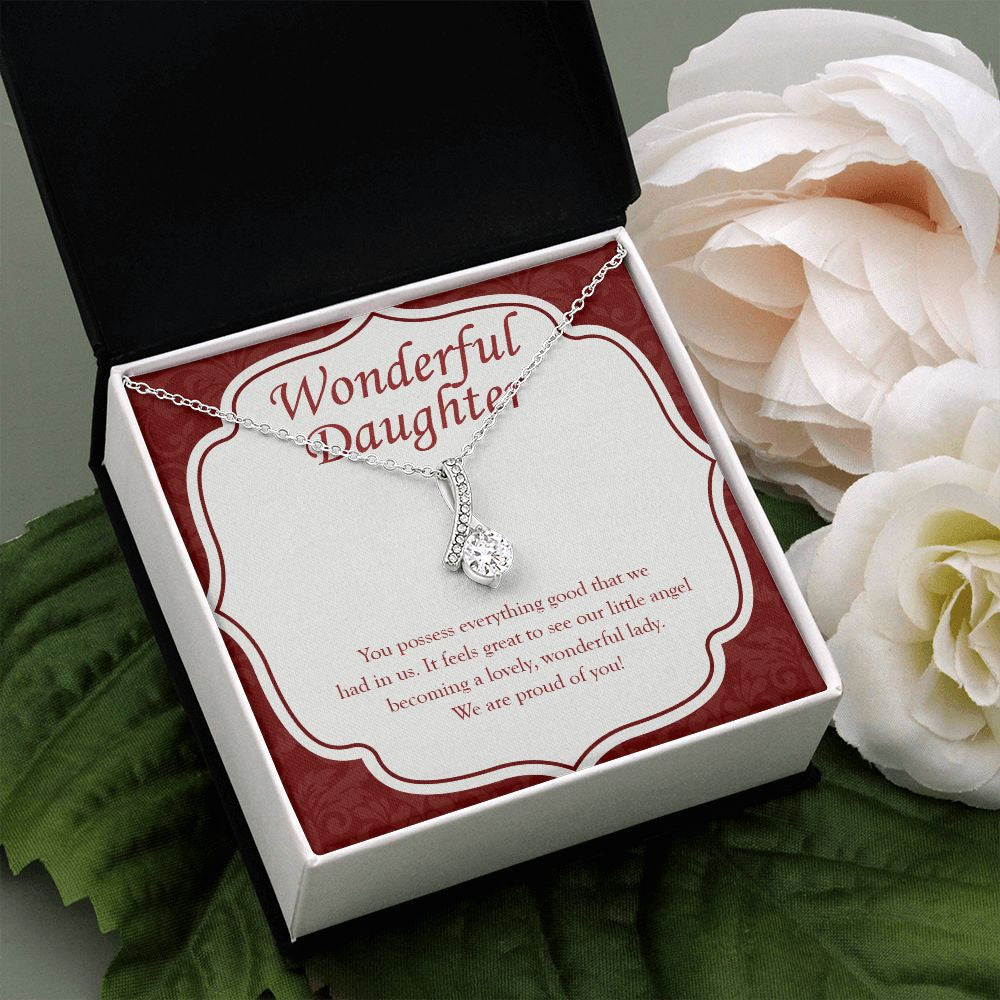 You Possess Everything Good alluring beauty pendant white flower