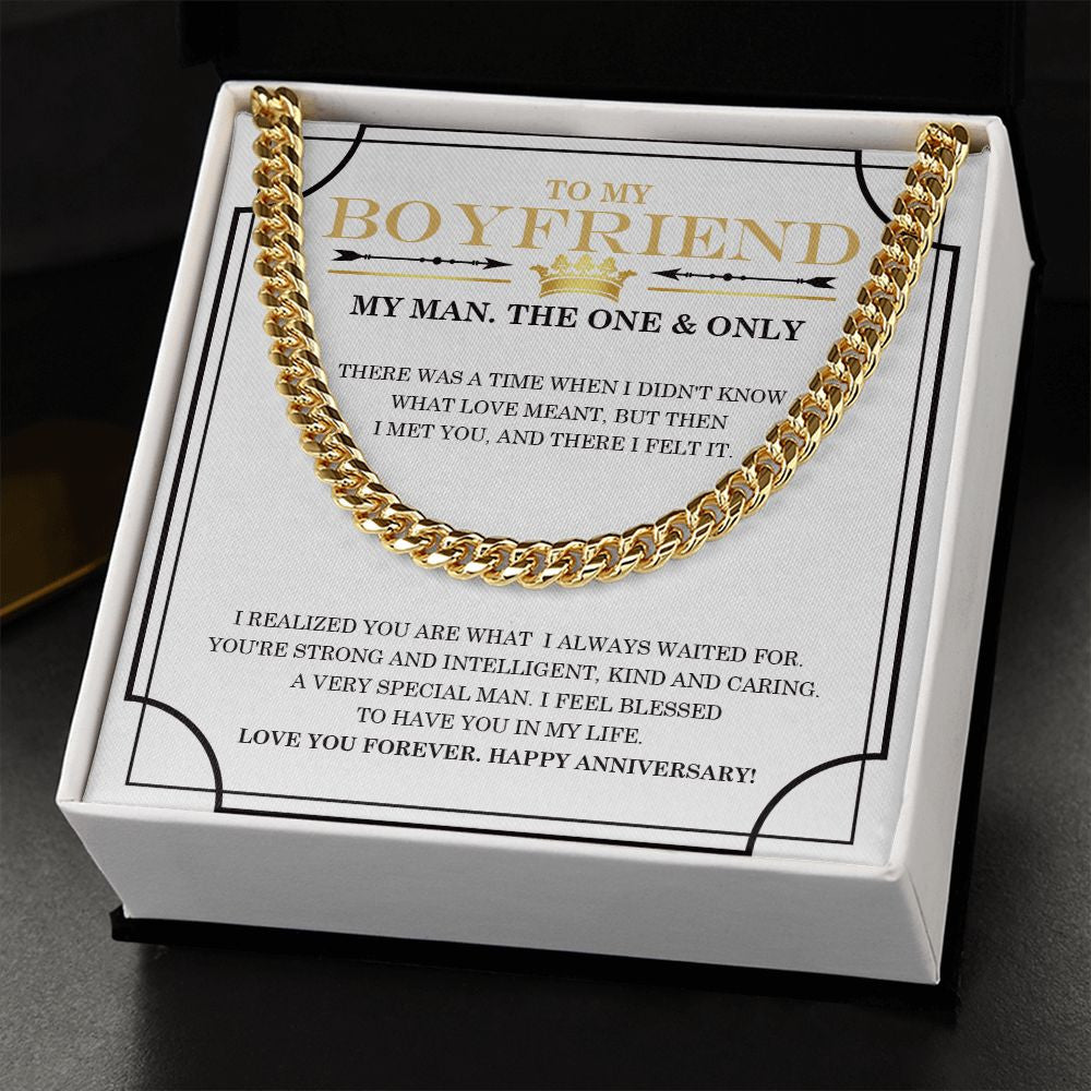 The One And Only cuban link chain gold standard box