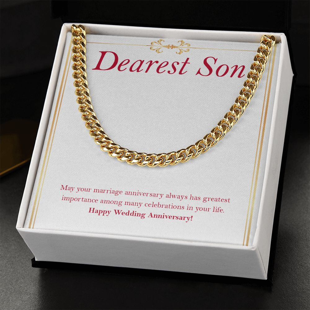 Always Has Greatest Importance cuban link chain gold standard box
