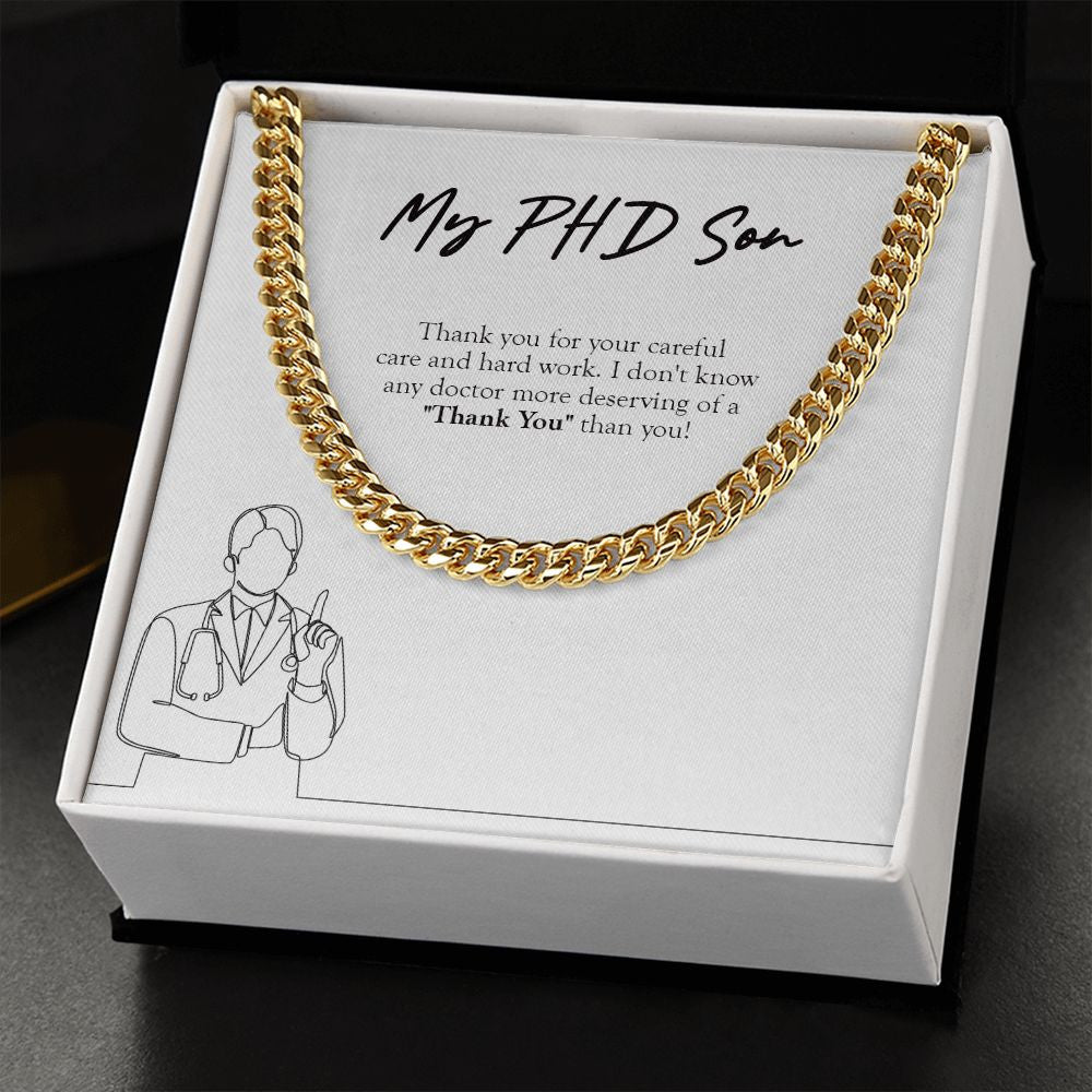 More Deserving Of Thank You cuban link chain gold standard box