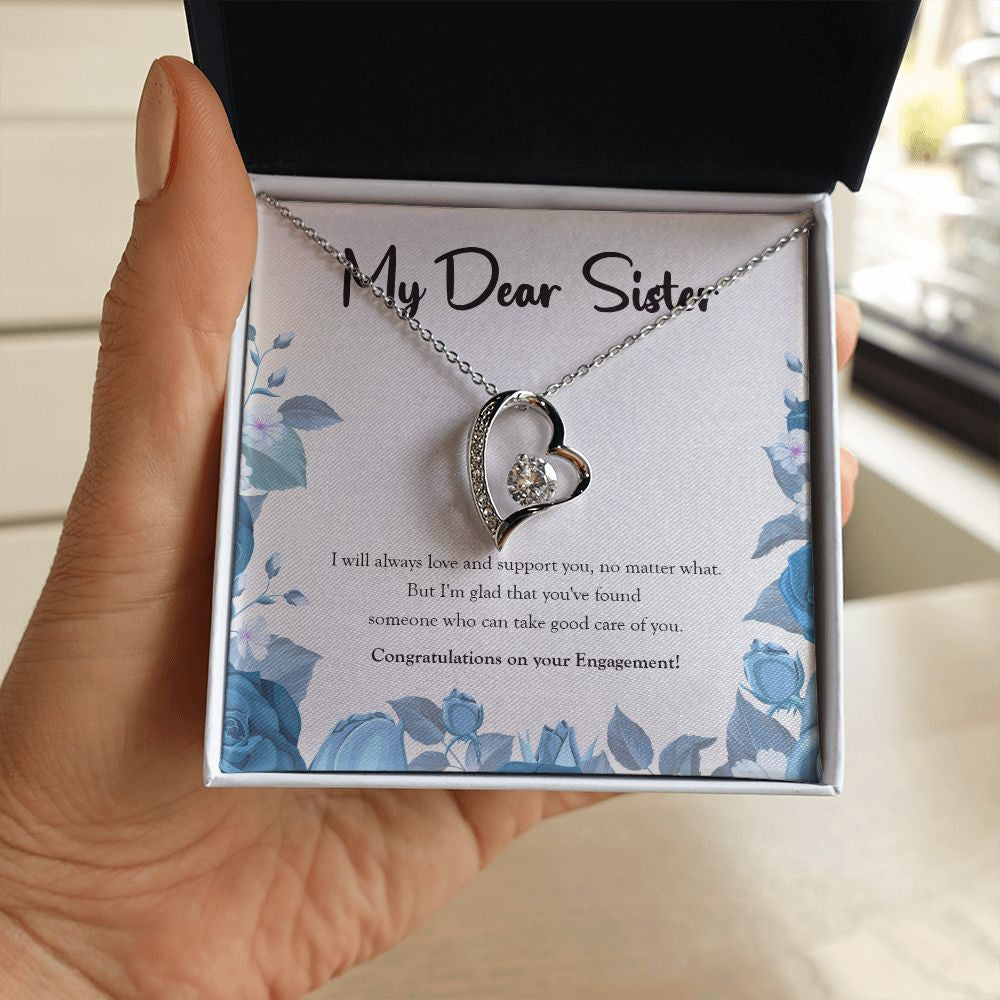 Glad That You've Found forever love silver necklace in hand