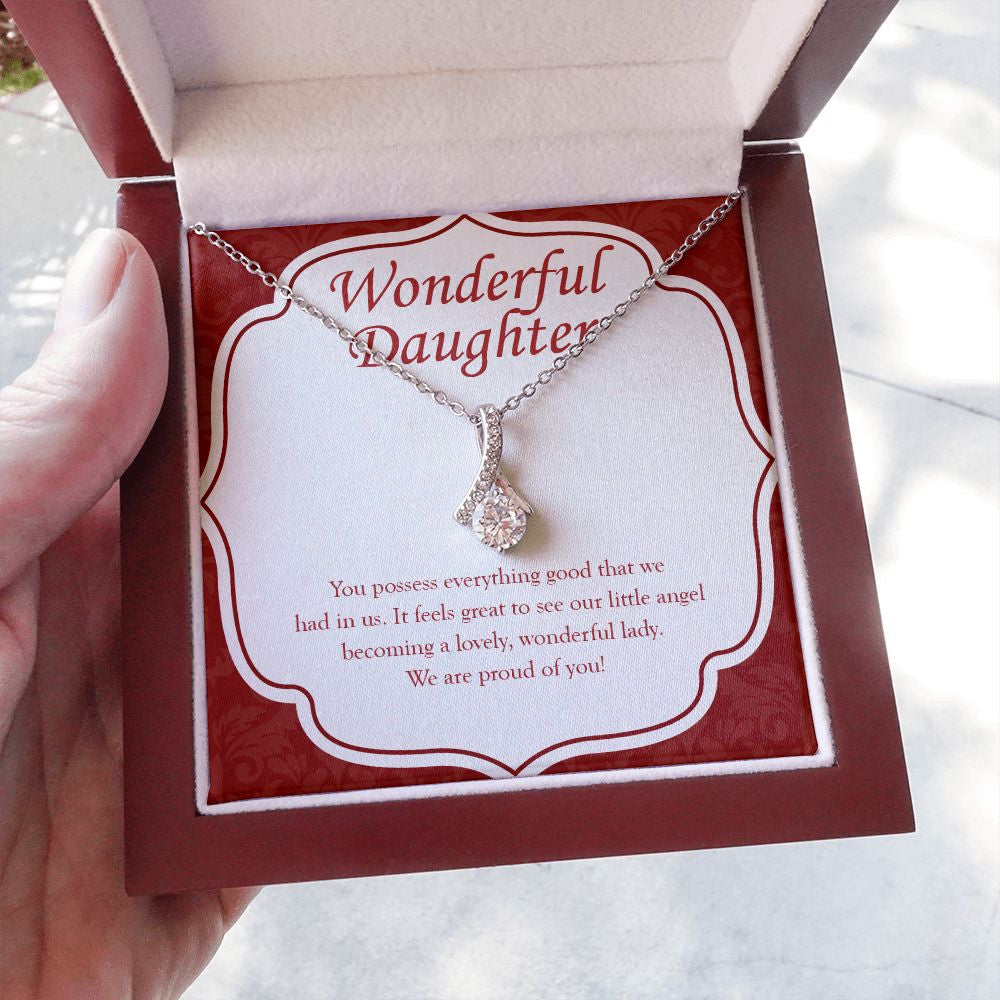You Possess Everything Good alluring beauty necklace luxury led box hand holding
