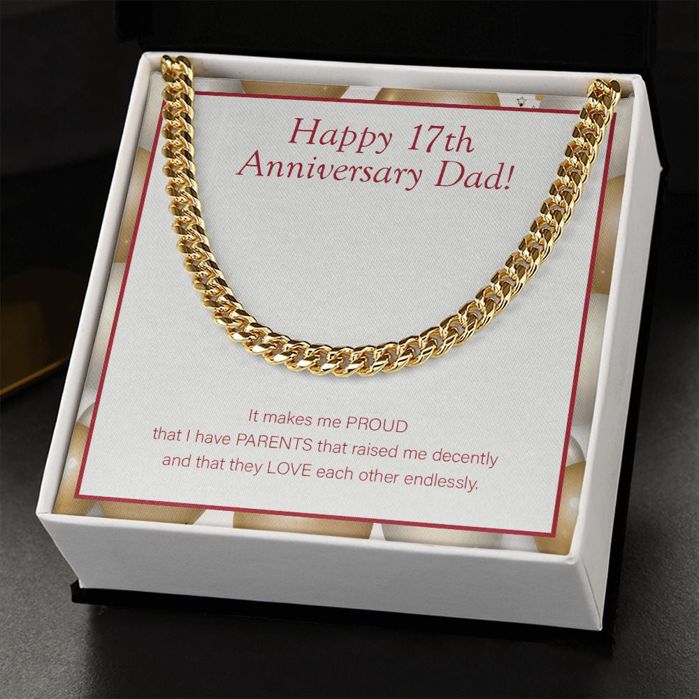 Love Endlessly cuban link chain gold standard box